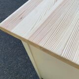 Scandinavian white and solid wood chest of drawers with 3 drawers