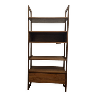 Carpenter walnut wall bookcase