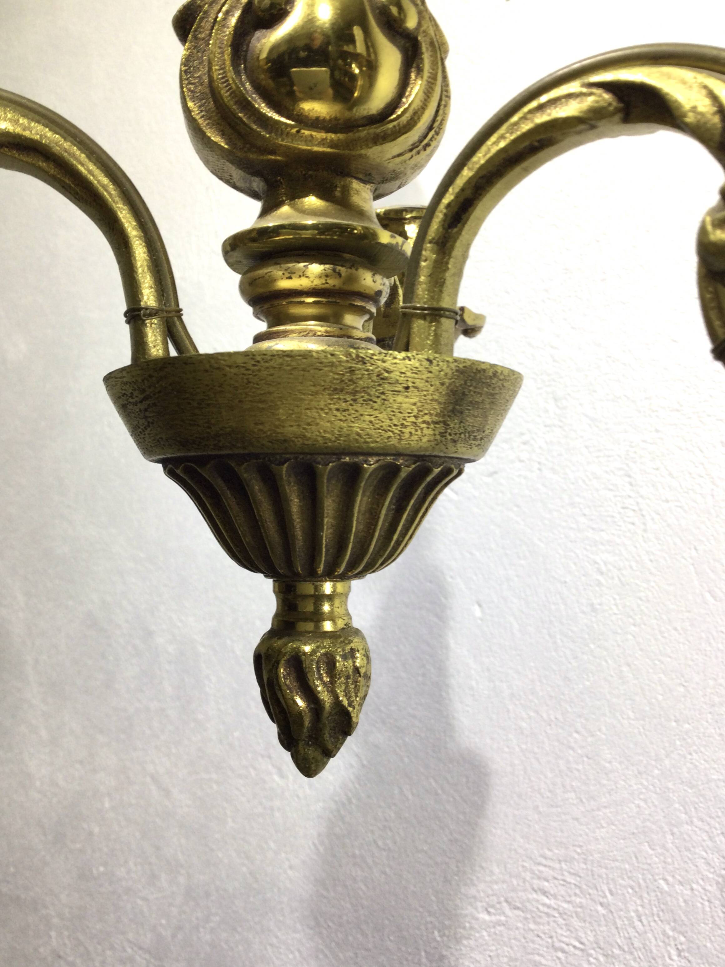 3-light bronze chandelier