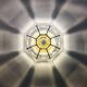 Mid-Century Modern Glass & Brass Ceiling Light from Limburg, Germany, 1960s