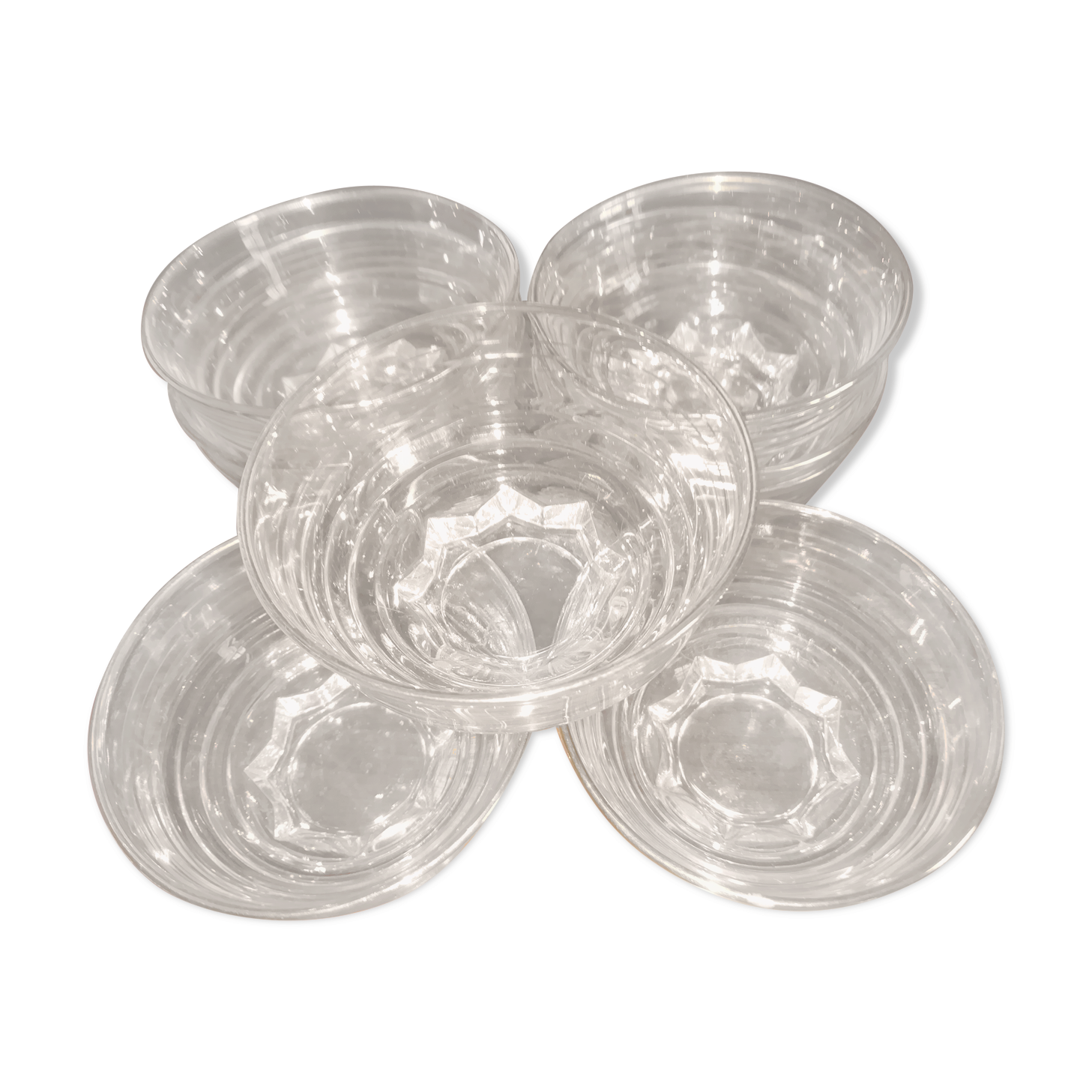 Lot of 9 champagne cups