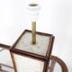 Paire de lampes en os et rotin