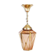 Art Deco suspension in pink and brass glass