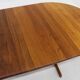 Vintage Danish round extendable dining table solid teak 1960s