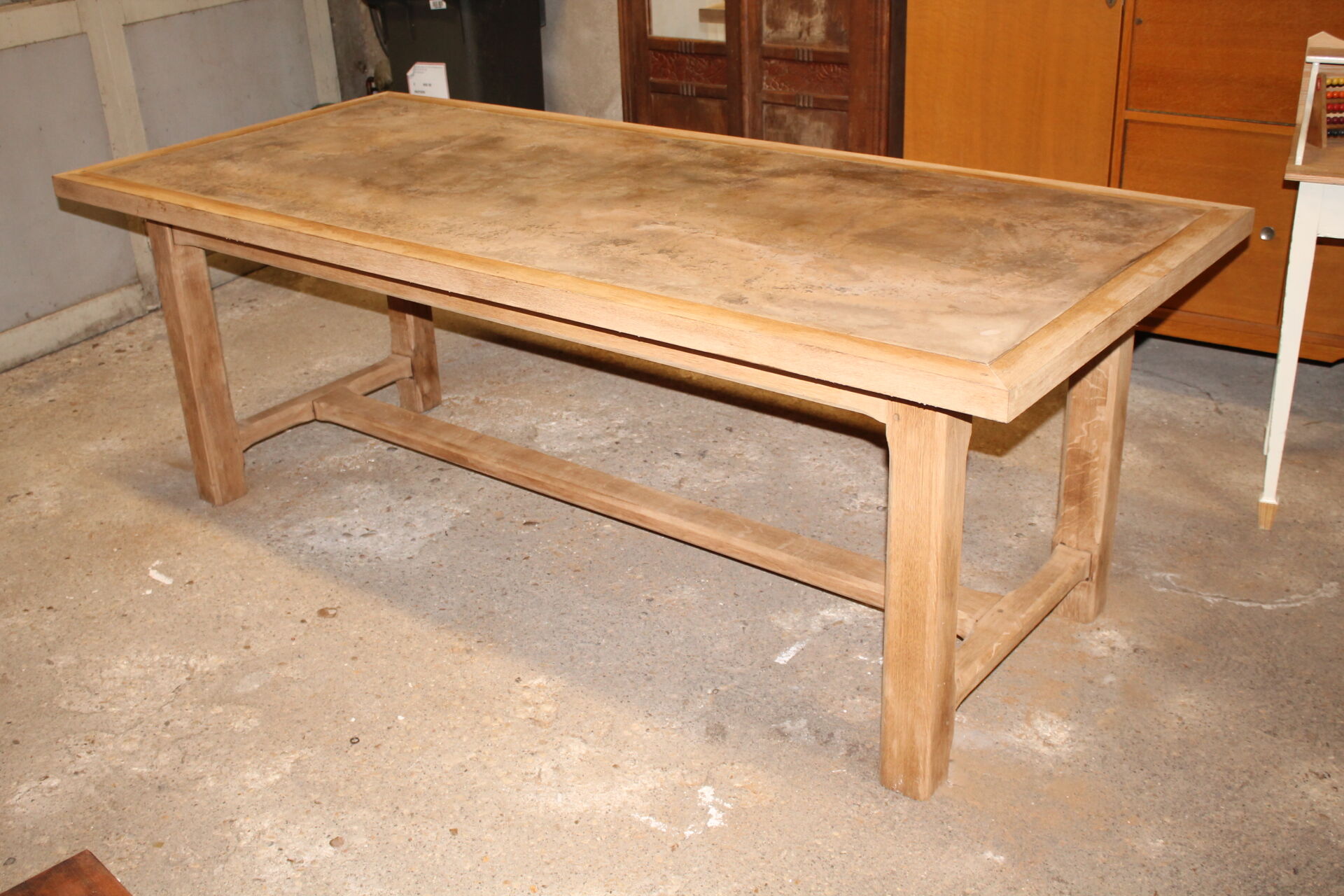 Polished concrete farm table