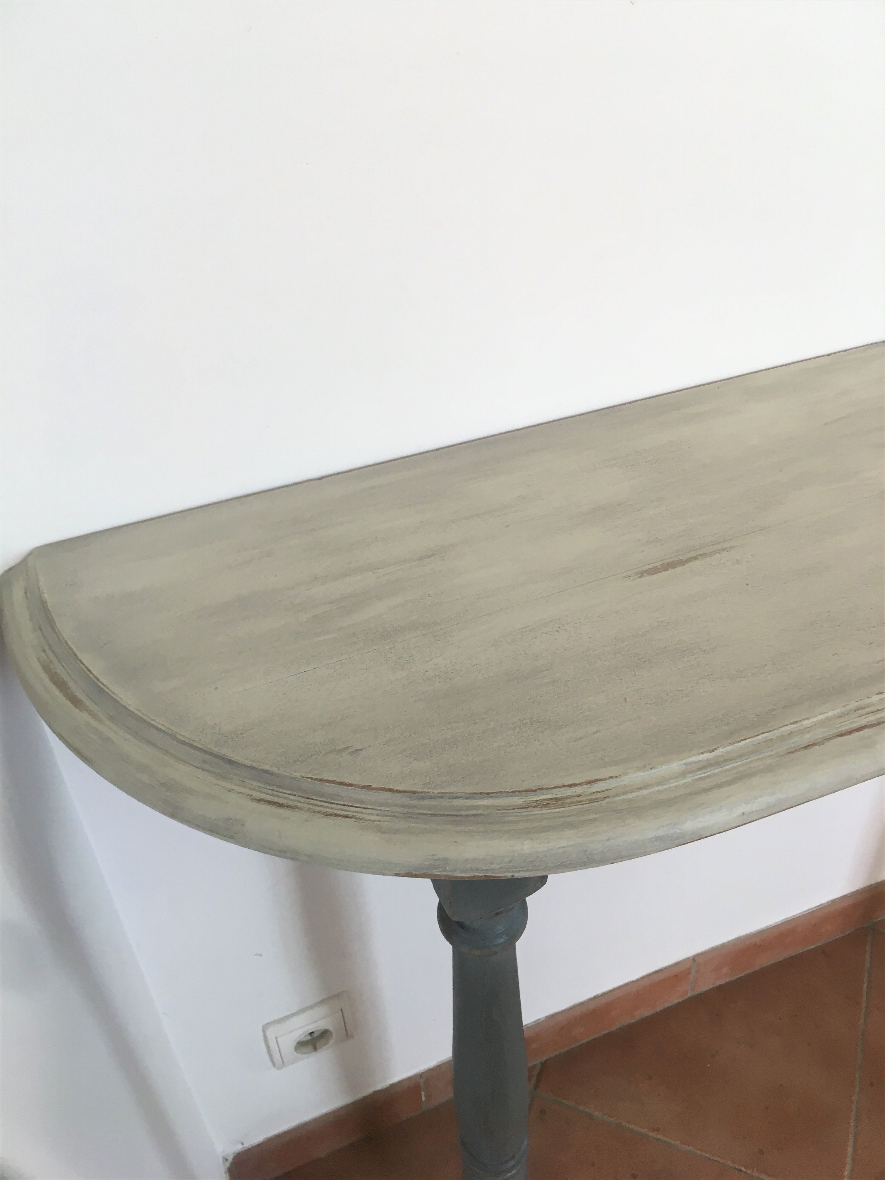 Patinated wooden console