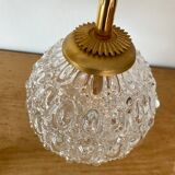 Vintage globe wall lamp in molded glass