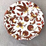Longwy fruit bowl with flower and leaf patterns
