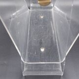 "Omega" magazine rack by David Lange, Roche Bobois plexiglass, 1970