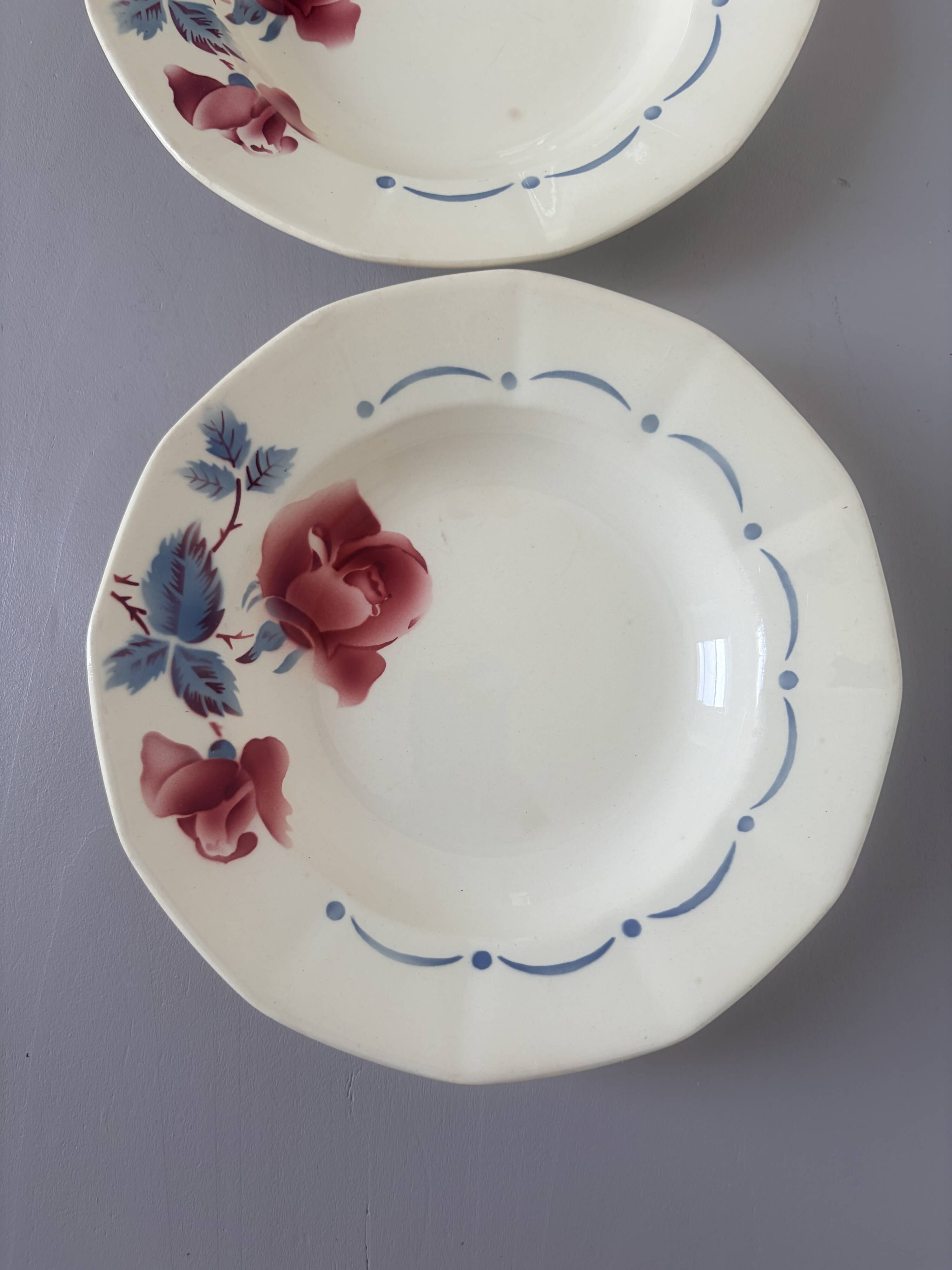 2 vintage deep plates from Digoin Sarreguemines 2107128