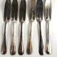 Christofle covered fish 6 forks 6 silver metal knives