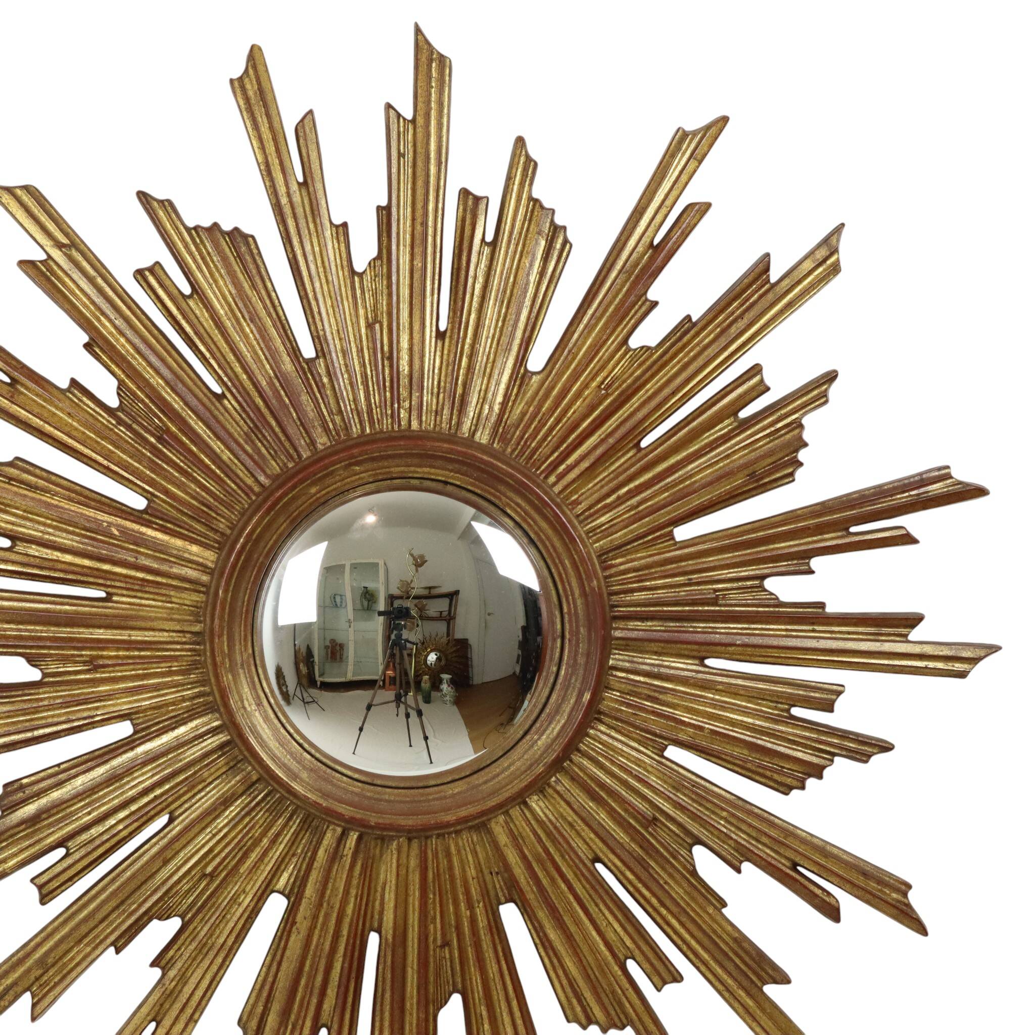 XL Sunburst convex sun mirror Deknudt rare 75 cm
