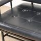 Vintage "Daybed" sofa bench in metal and imitation leather, 1950