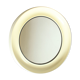 Round conical mirror in white plastic, Denmark 1960s.