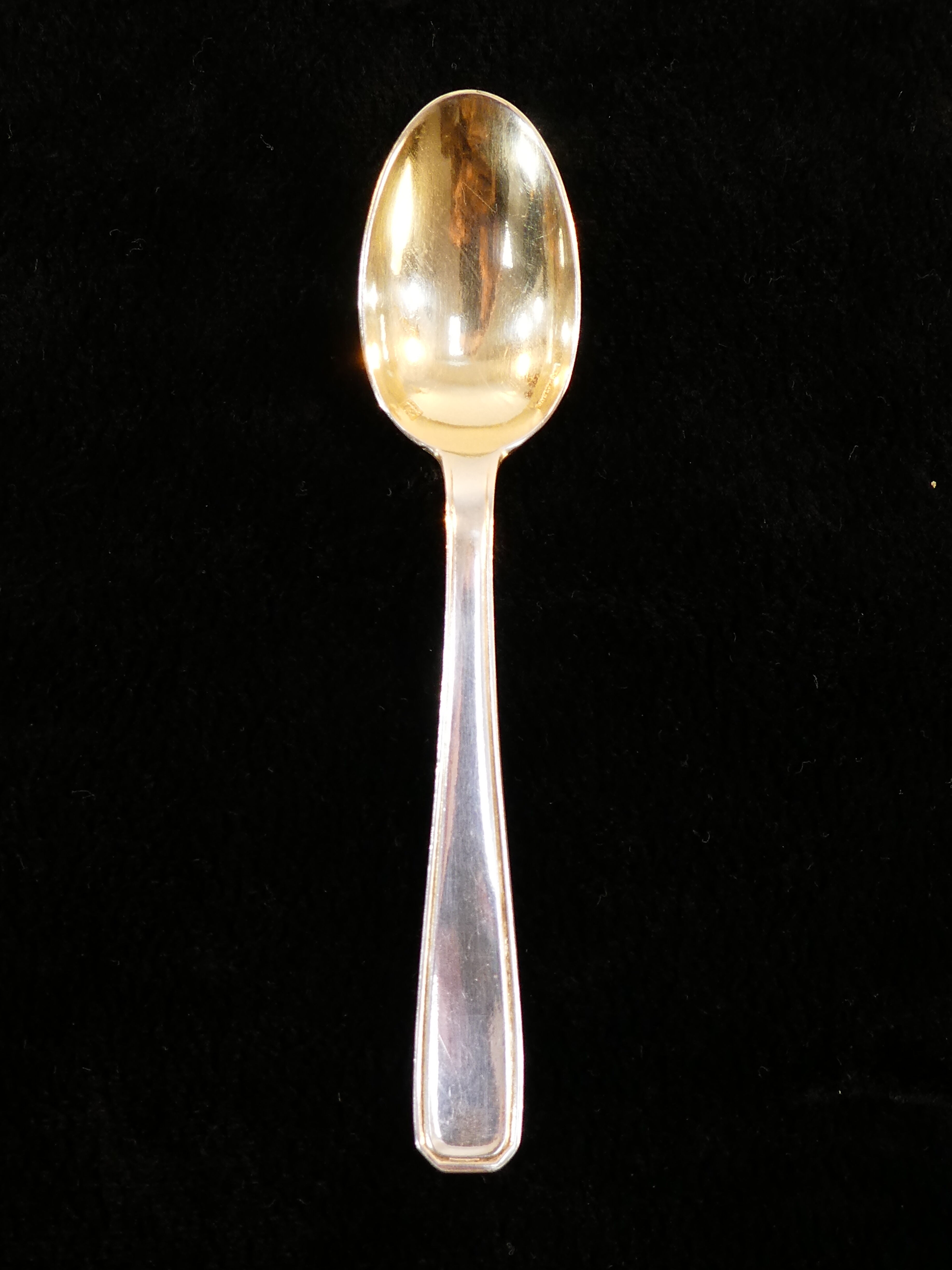 12 spoonfuls a moka boulenger art deco in silver metal modele suzy