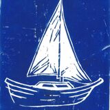 Triptych (trio) of linocuts