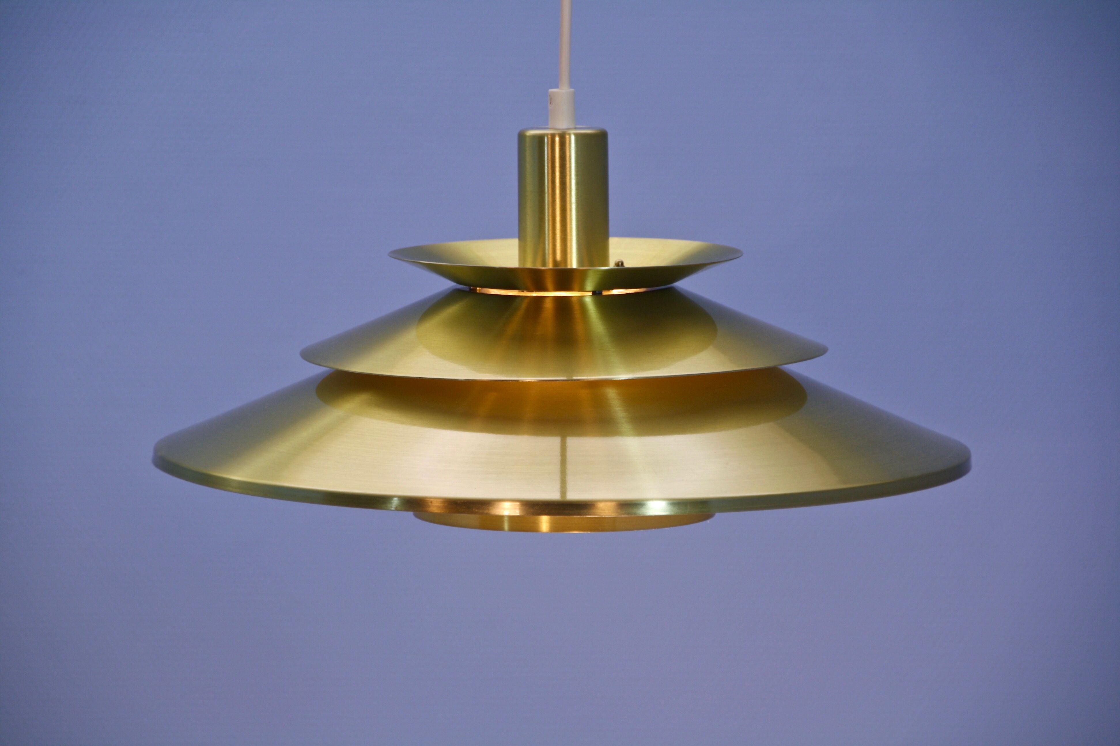 Danish hanging lamp in brass, 1970s