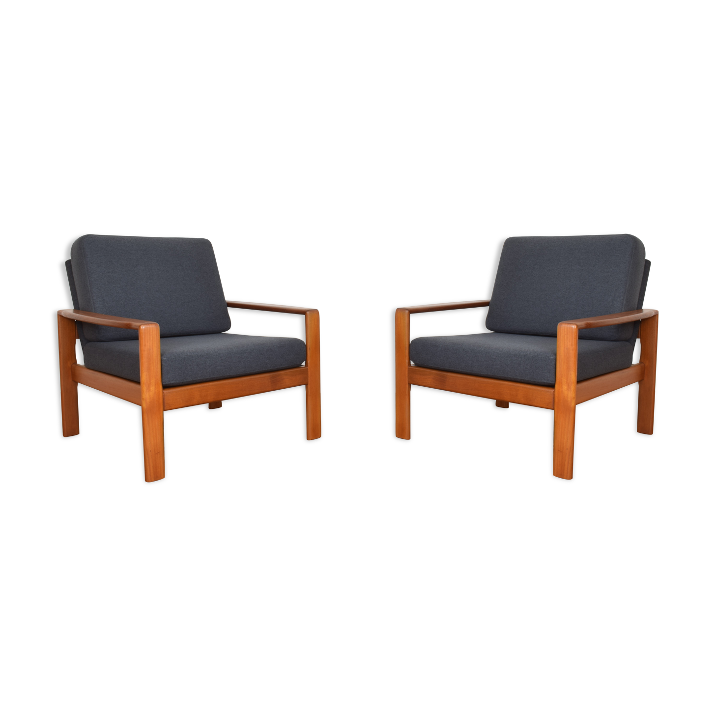 Pair of teak Armchair, 1970s