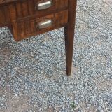 Solid oak desk from the 1930s with spindle legs