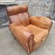 Red leather club chair
