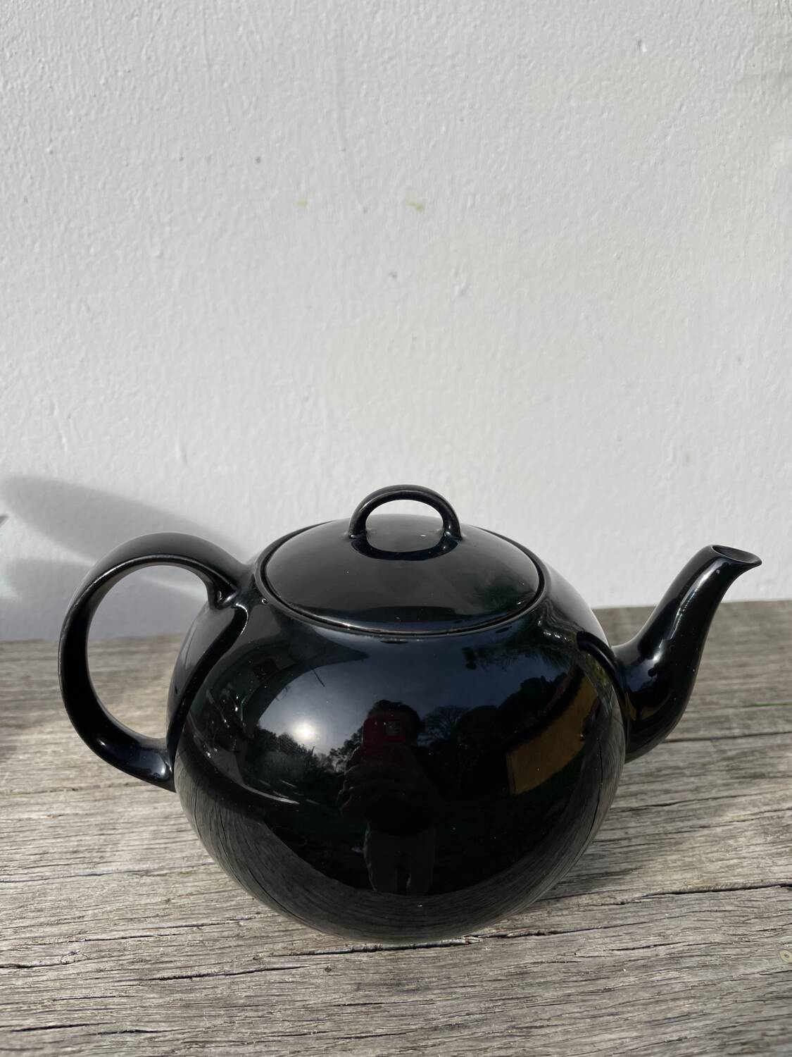 Black fine porcelain teapot
