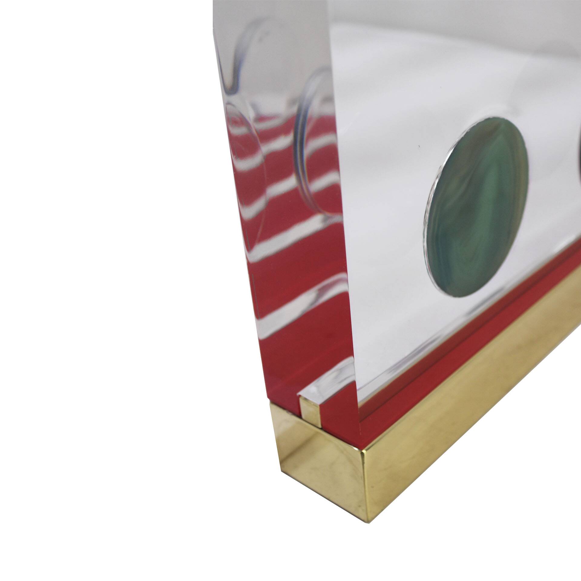 Table basse italienne en grand format avec des agates colorées conçue par Superego Studio