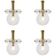 Set of four Midcentury Chandeliers Kamenicky Senov, 1970s