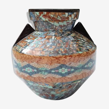 Vase en céramique avec anses de Gerbino Vallauris