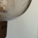 Pair of vintage wall lights, copper and bubbled glass, BEGA Germany 1970