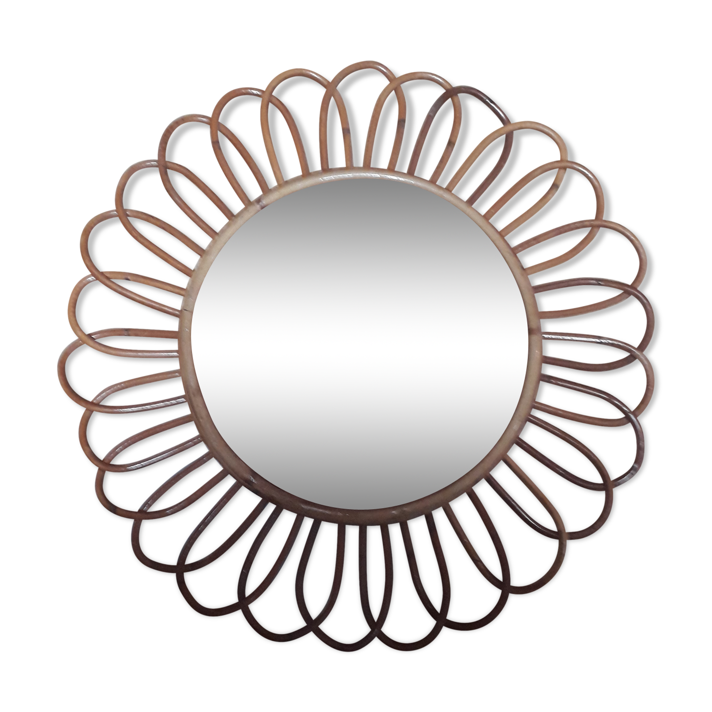 bamboo sun, rattan 1960 70 s 55cm