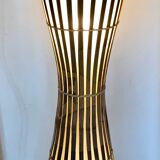 Vintage bamboo and rattan floor lamp