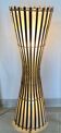 Vintage bamboo and rattan floor lamp