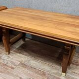 Art Deco period dining table in blond mahogany circa 1950