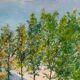 Paysage arboré, huile sur toile, signé