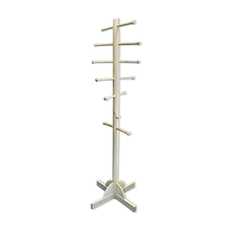 Lacquered wooden coat rack by Ettore Sottsass for Poltronova Italia 60s