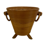 Cache-pot vintage en rotin