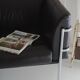 Scandinavian sofa - 2-seater leather and chrome - beke - vintage