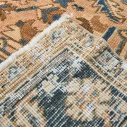 Navy Blue & Peach Oriental Persian Rug, Oriental Pattern Living Room Decor