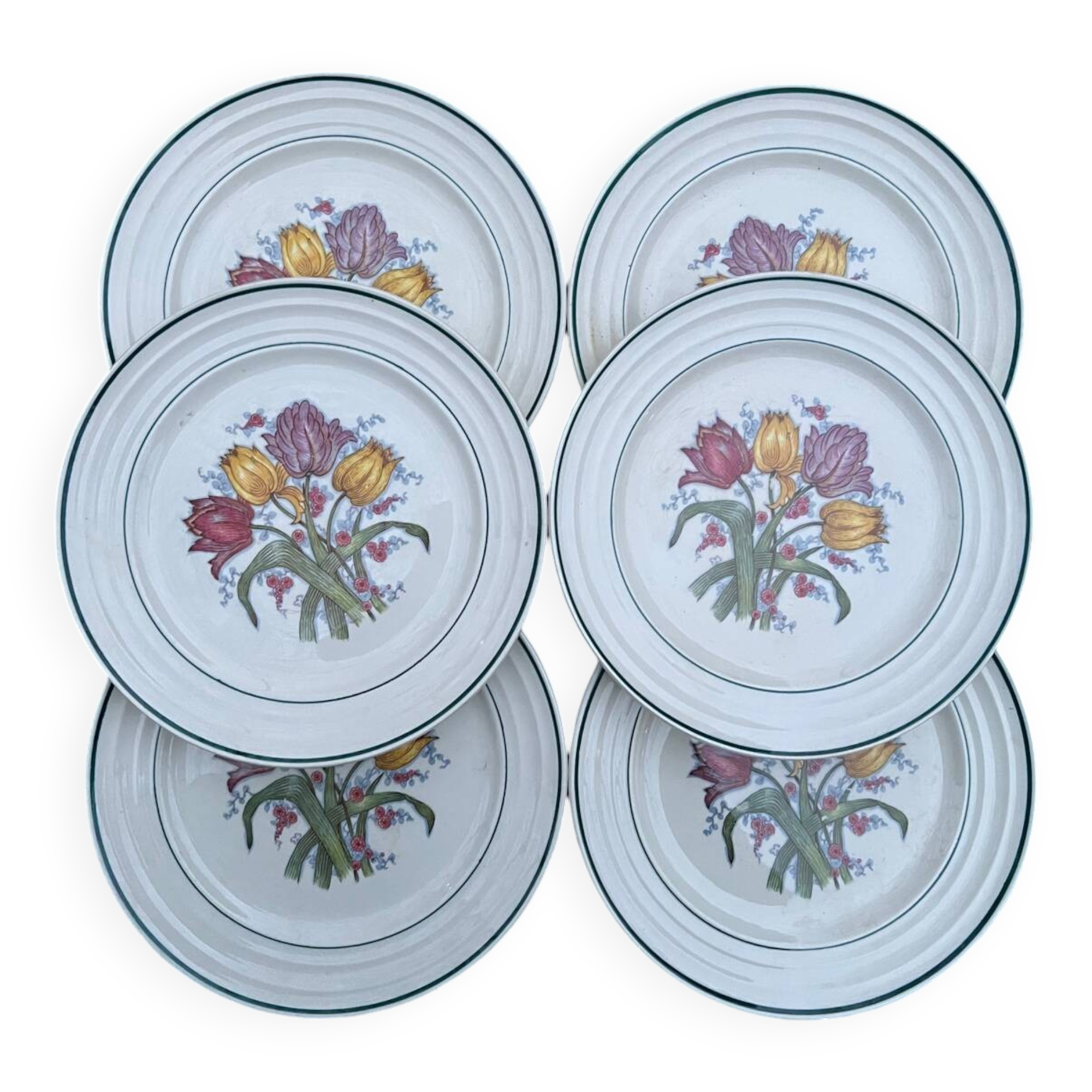 6 Villeroy and Boch dessert plates