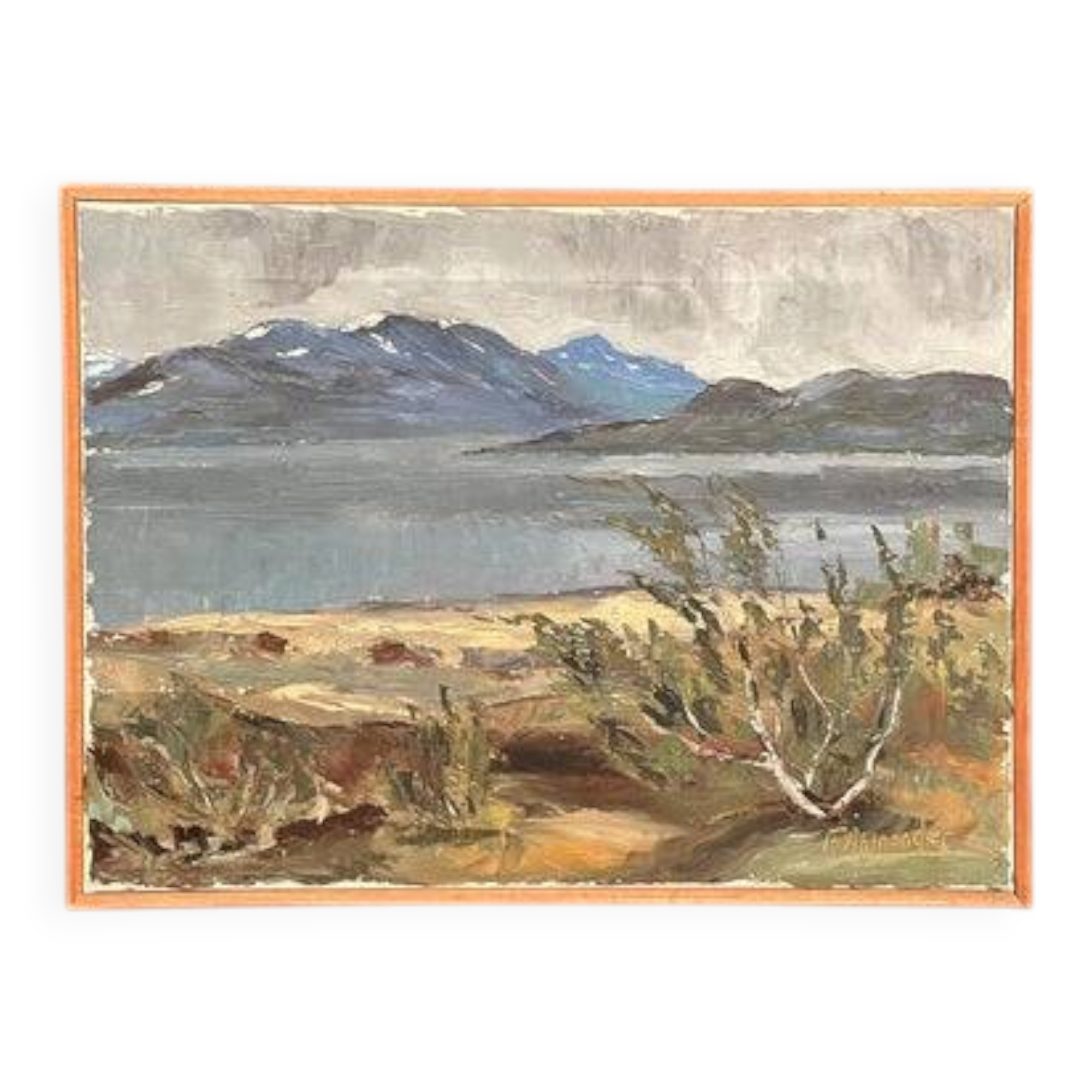 Swedish Oil on Canvas – “Sommardag” by John Fritz Ahlnander