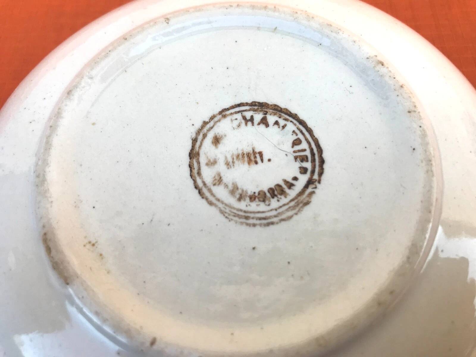 RLM Chantrier enamelled ceramic pocket emptier (Île d'Oléron)