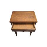 French Oak Bedside Table With Drawer, 1940s