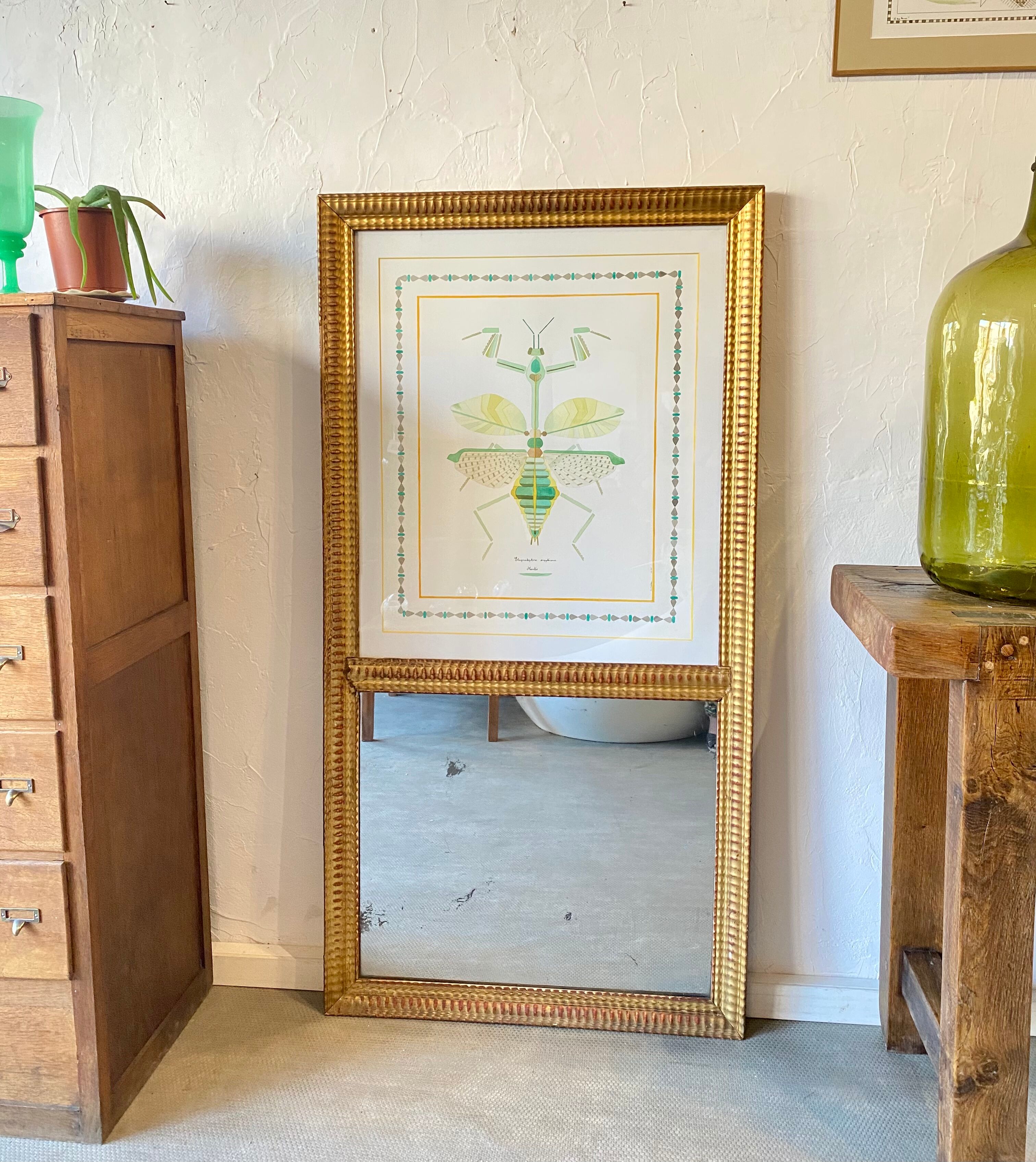 Trumeau old gilded mirror