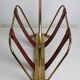 Brass and leather magazine holders, France, 50s