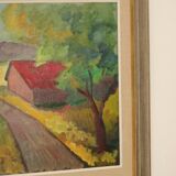 Landscape with barn by Bror Göransson