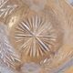 Large bowl bowl in cut crystal signed Muller decoration daisies