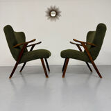 Set of 2 wing chairs in Scandinavian design from the 1960s.