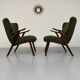 Lot de 2 fauteuils à oreilles « wing chair » design scandinave an 60