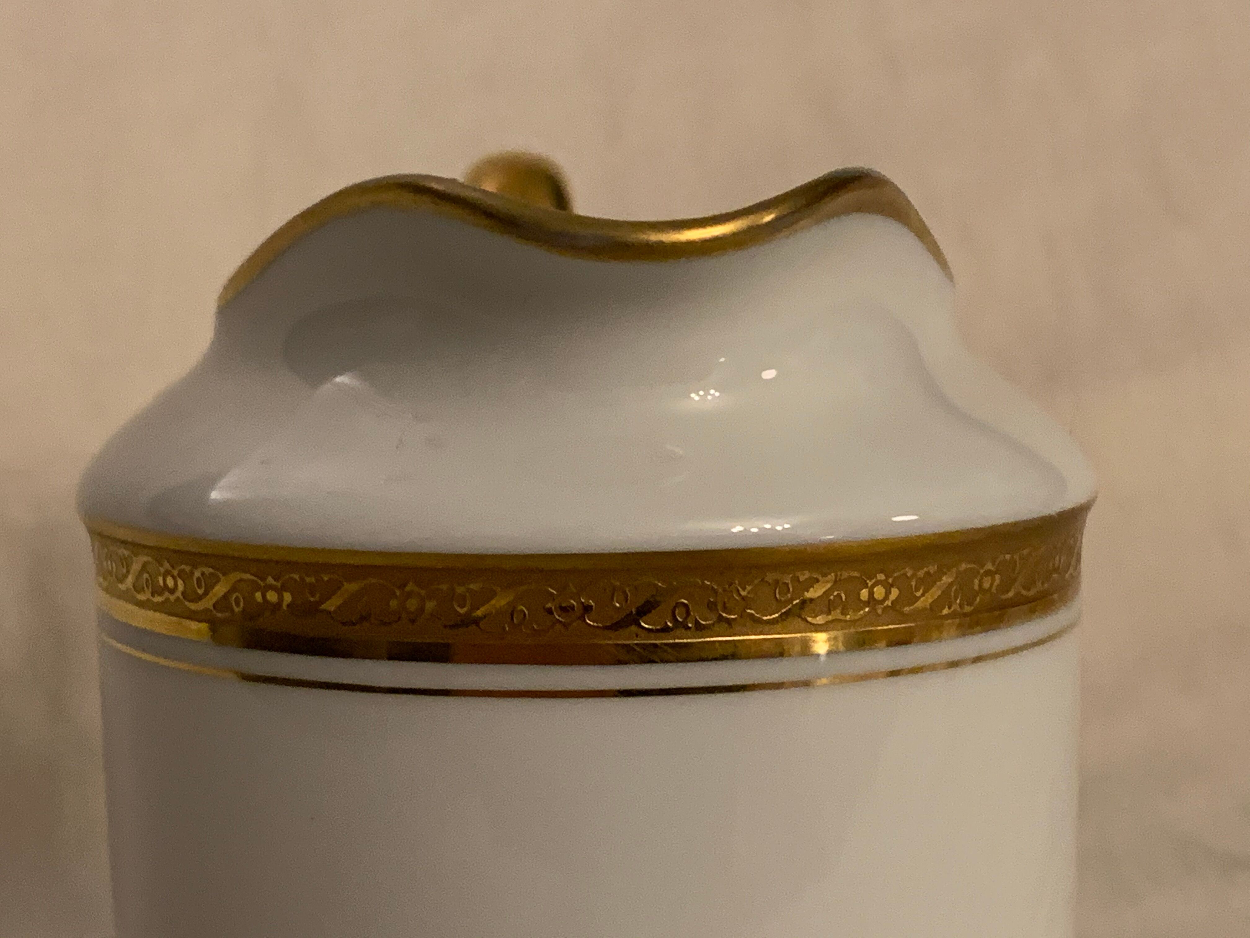 Pourer, teapot or coffee maker, and milk pot Jammet Seignolles Limoges