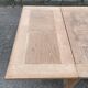 Renovated extendable farmhouse table in raw solid wood and marquetry 210cm